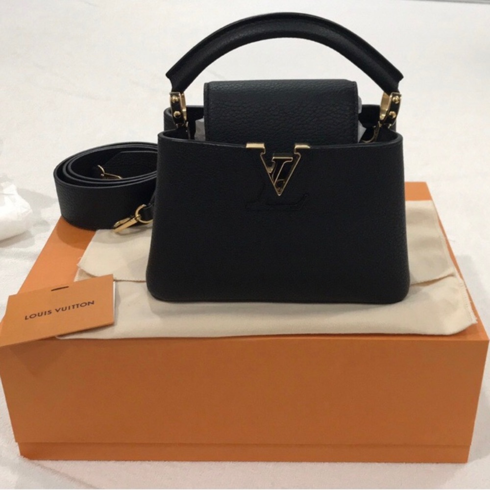 Louis Vuitton Capucines Mini Black with Gold Hardware